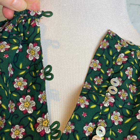 Mini Mignon Balloon Sleeve Blouse Kids Sz 12 French Girl Chic Feminine Paris - Picture 4 of 13